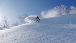 Chris Benchetler getting some powder in Hokkaido